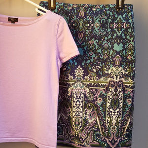 Talbots petite top and skirt